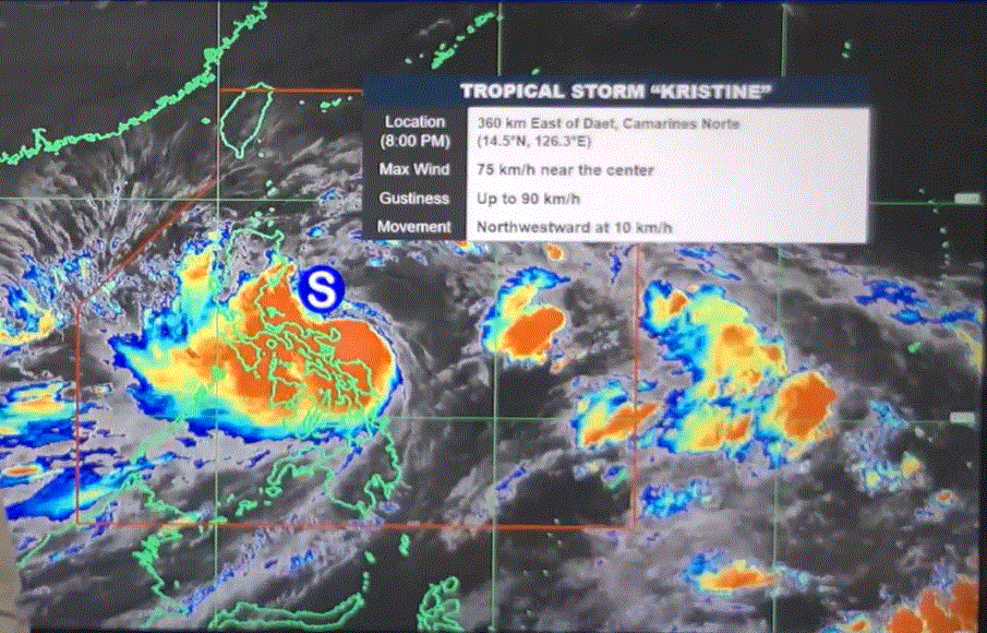 PAGASA: 11 areas under Signal No. 2 as Kristine nears Bicol