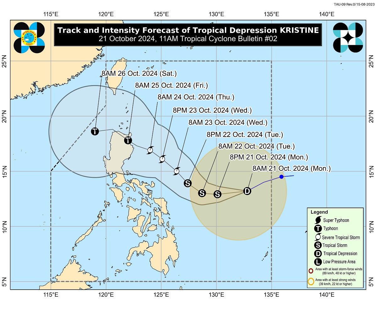 15 areas under Signal No. 1 as Kristine maintains strength —PAGASA ...