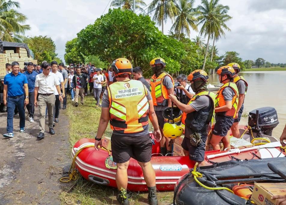 Marcos visits CamSur to assess damaged caused by Kristine