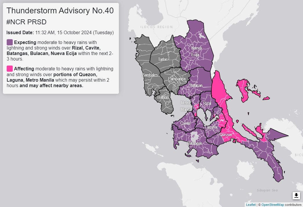 Heavy rains affect parts of Metro Manila, Laguna, Quezon