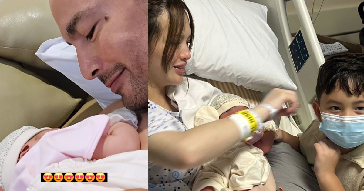 Derek Ramsay shares selfie with his newborn baby