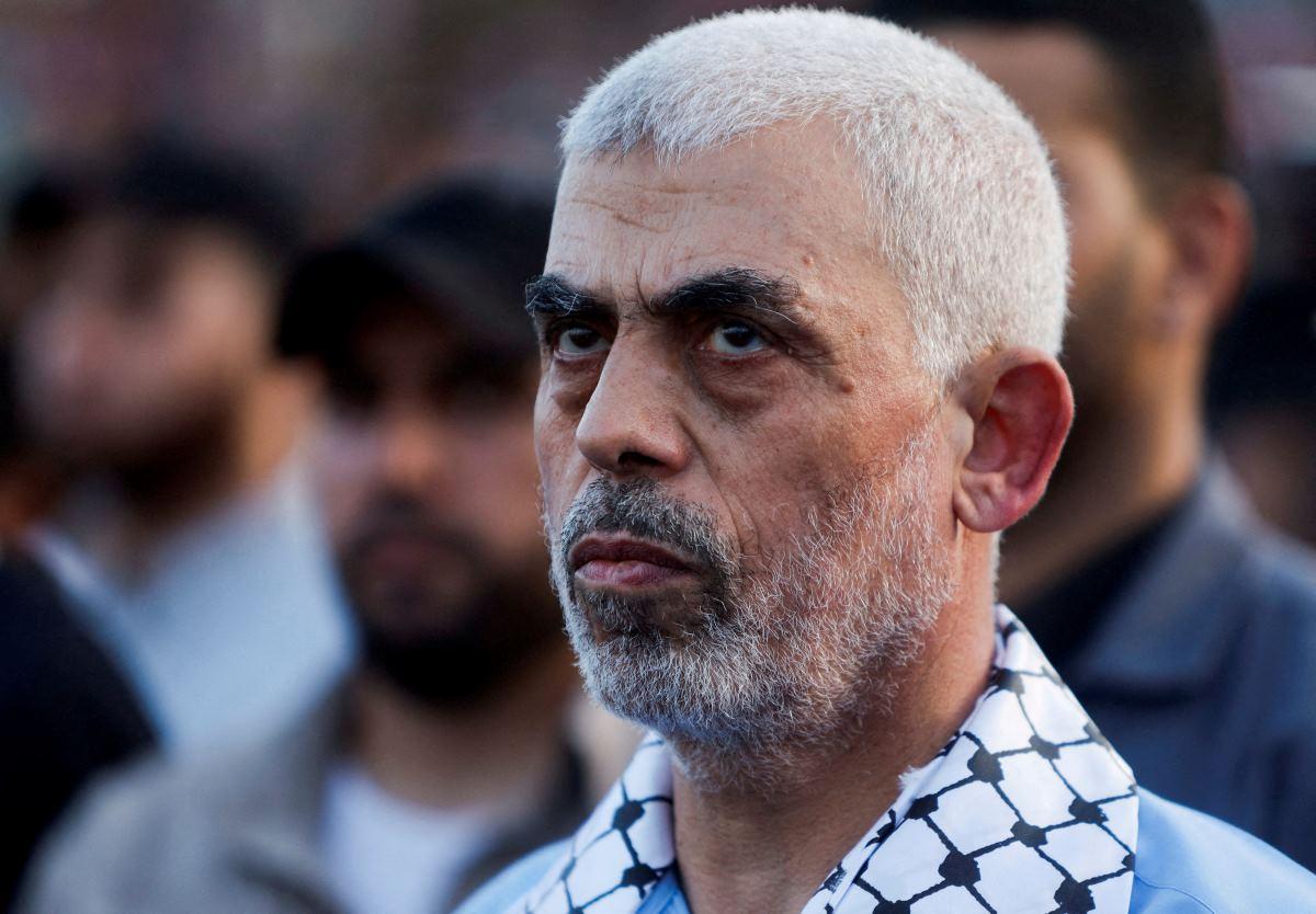 Hamas leader Yahya Sinwar in Gaza City on October 1, 2022