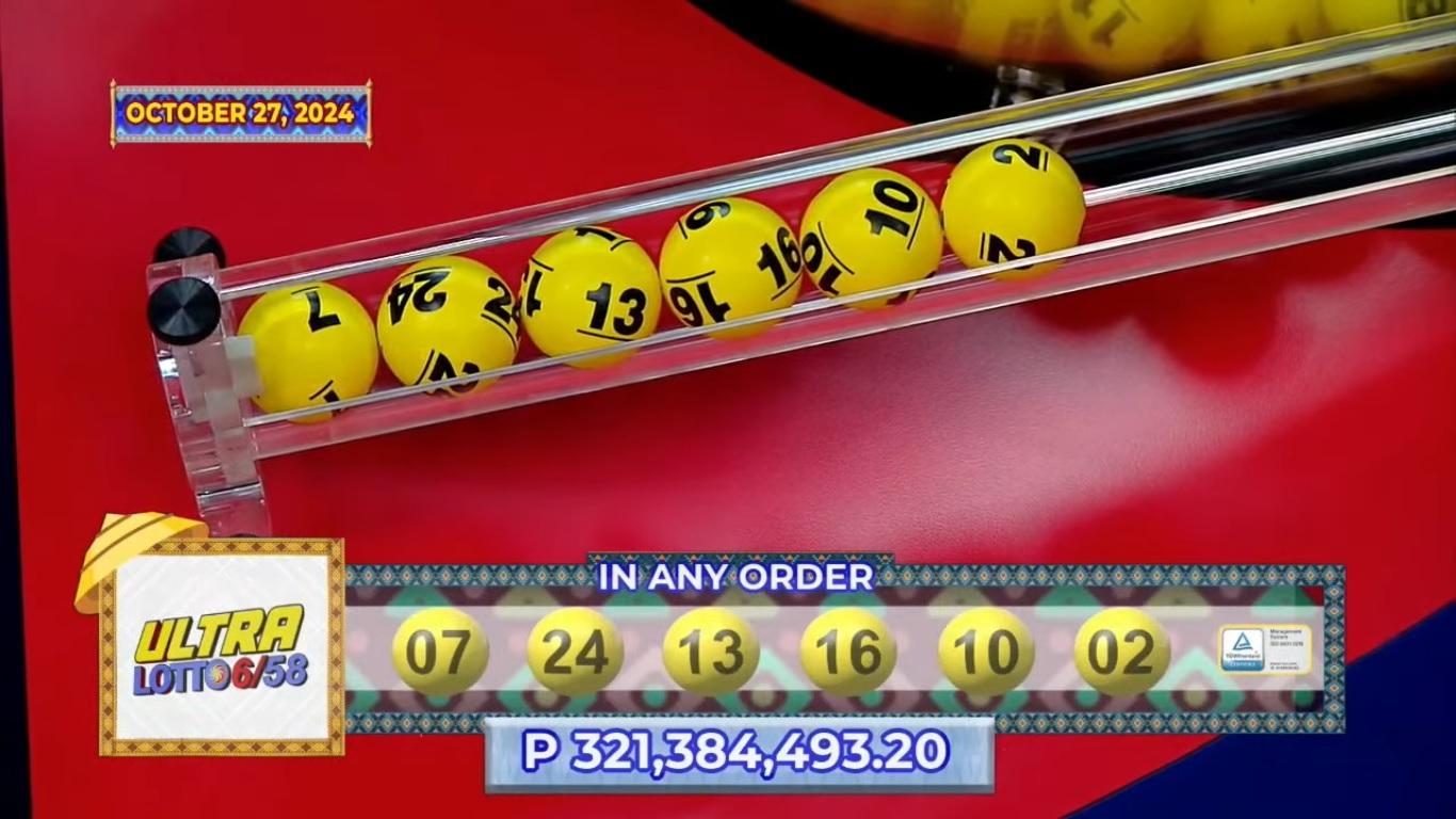 One bettor wins P321.3-million Ultra Lotto 6/58 jackpot