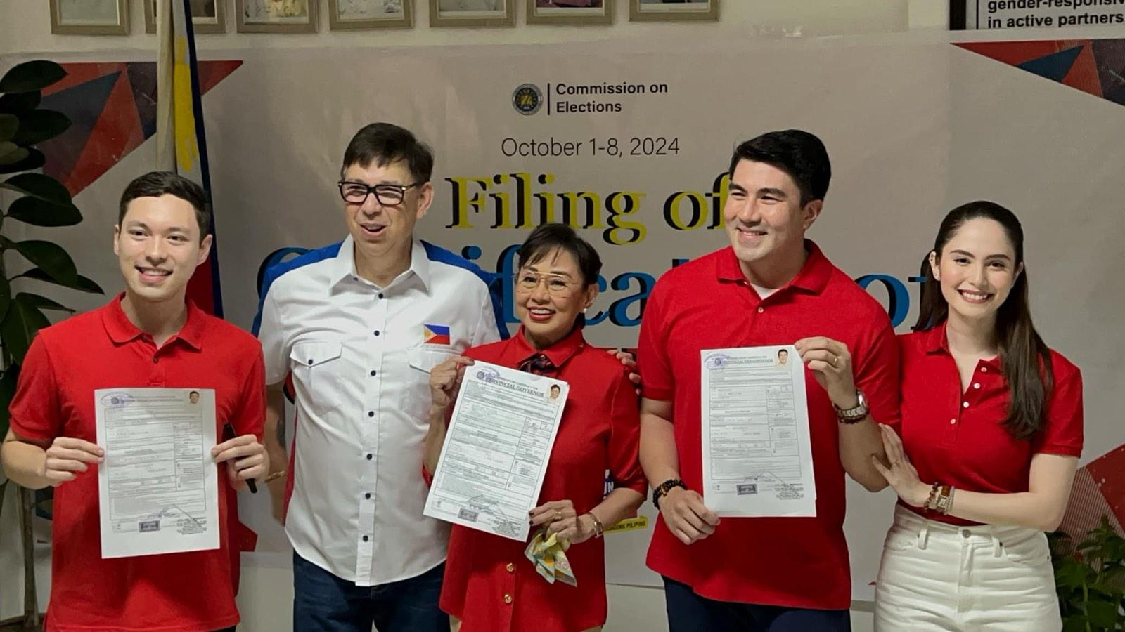 Vilma Santos, sons file COCs for Batangas posts in Eleksyon 2025 | GMA ...