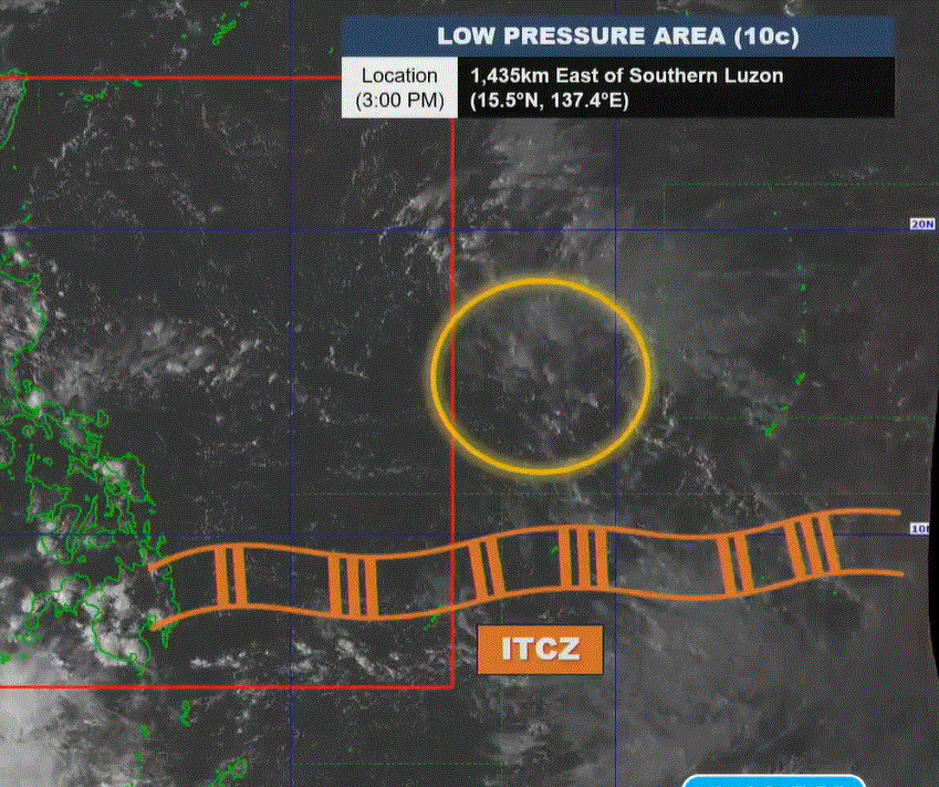 PAGASA: LPA east of Southern Luzon has 'medium chance' of becoming a storm in 24 to 48 hours