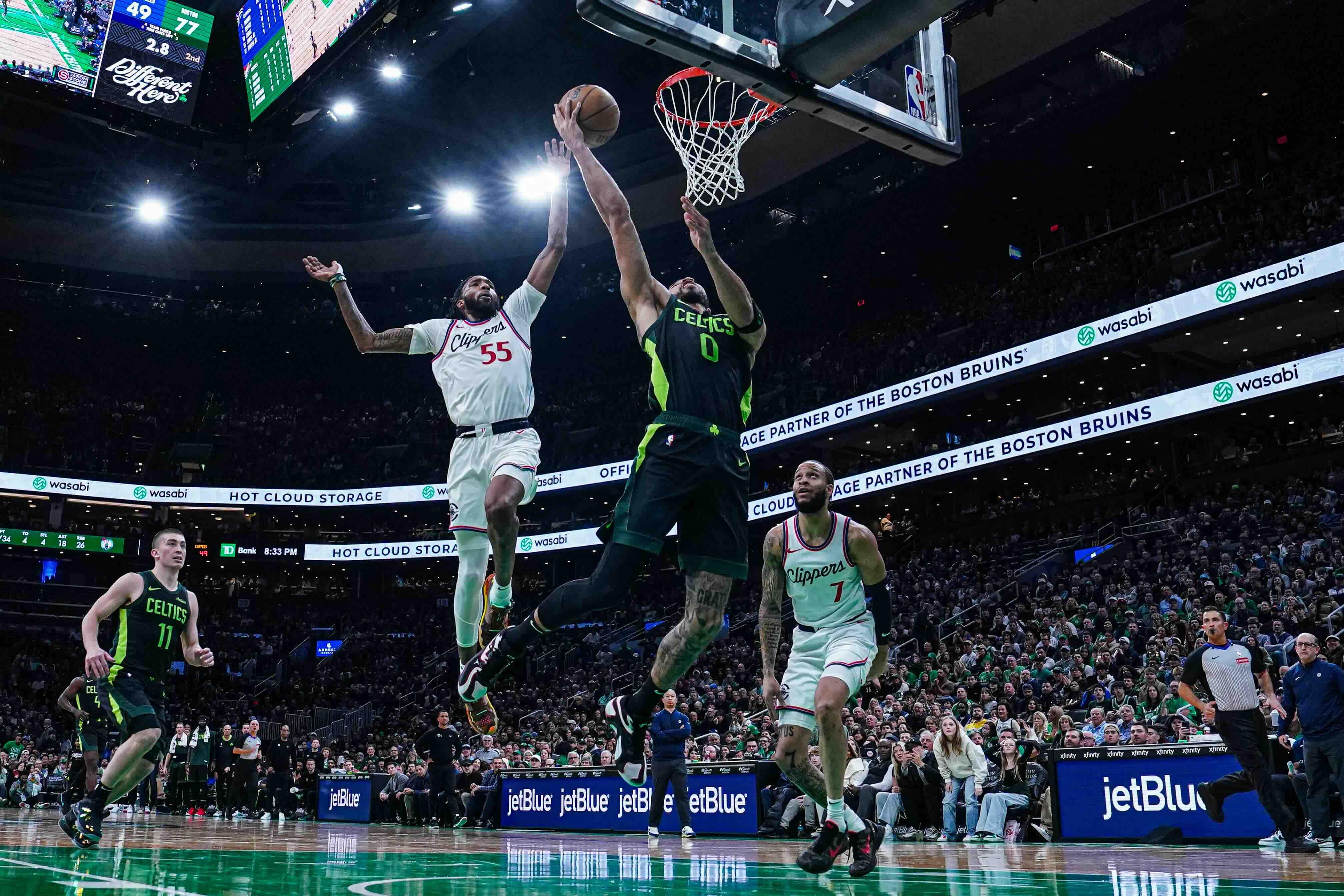 Celtics tie NBA record with 12 3s in quarter, rout Clippers 126-94