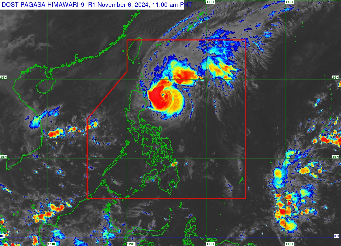 Signal No. 3 is raised over the northeastern portion of mainland Cagayan as Typhoon Marce further intensified