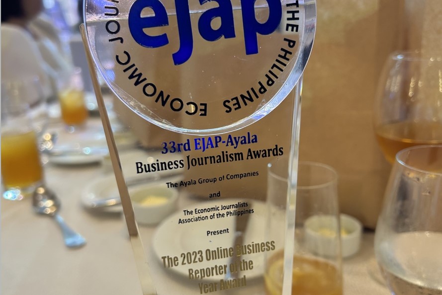 Jon Viktor Cabuenas EJAP online busines reporter of the year