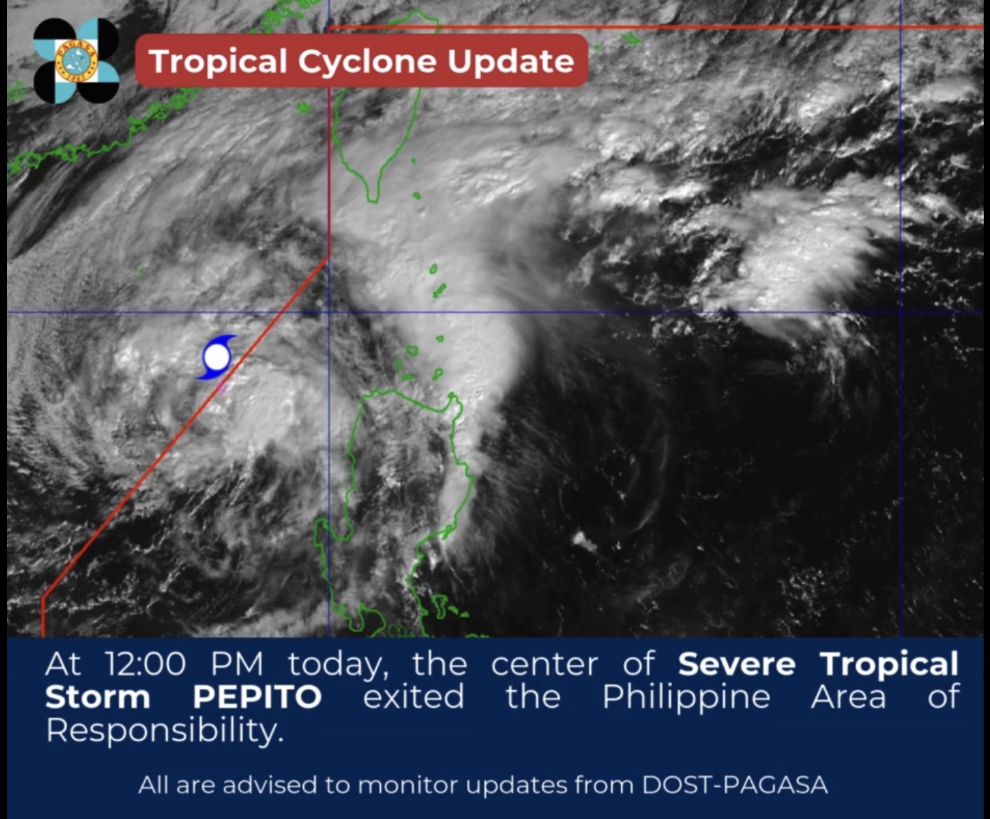 Pepito exits Philippine area of responsibility — PAGASA