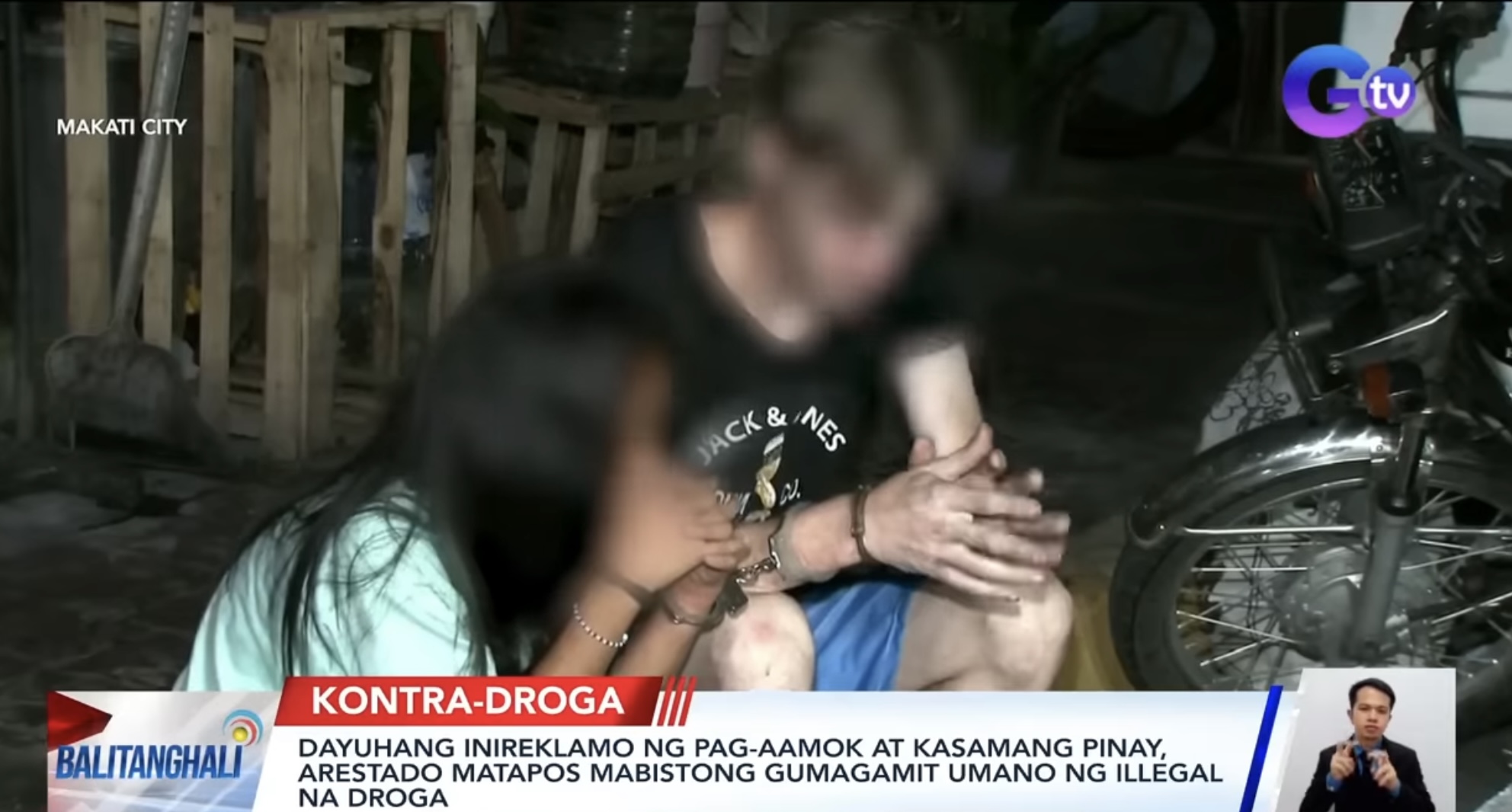 Dayuhang nag-amok at kasamang Pinay, huli nang mabistong nagdodroga umano thumbnail