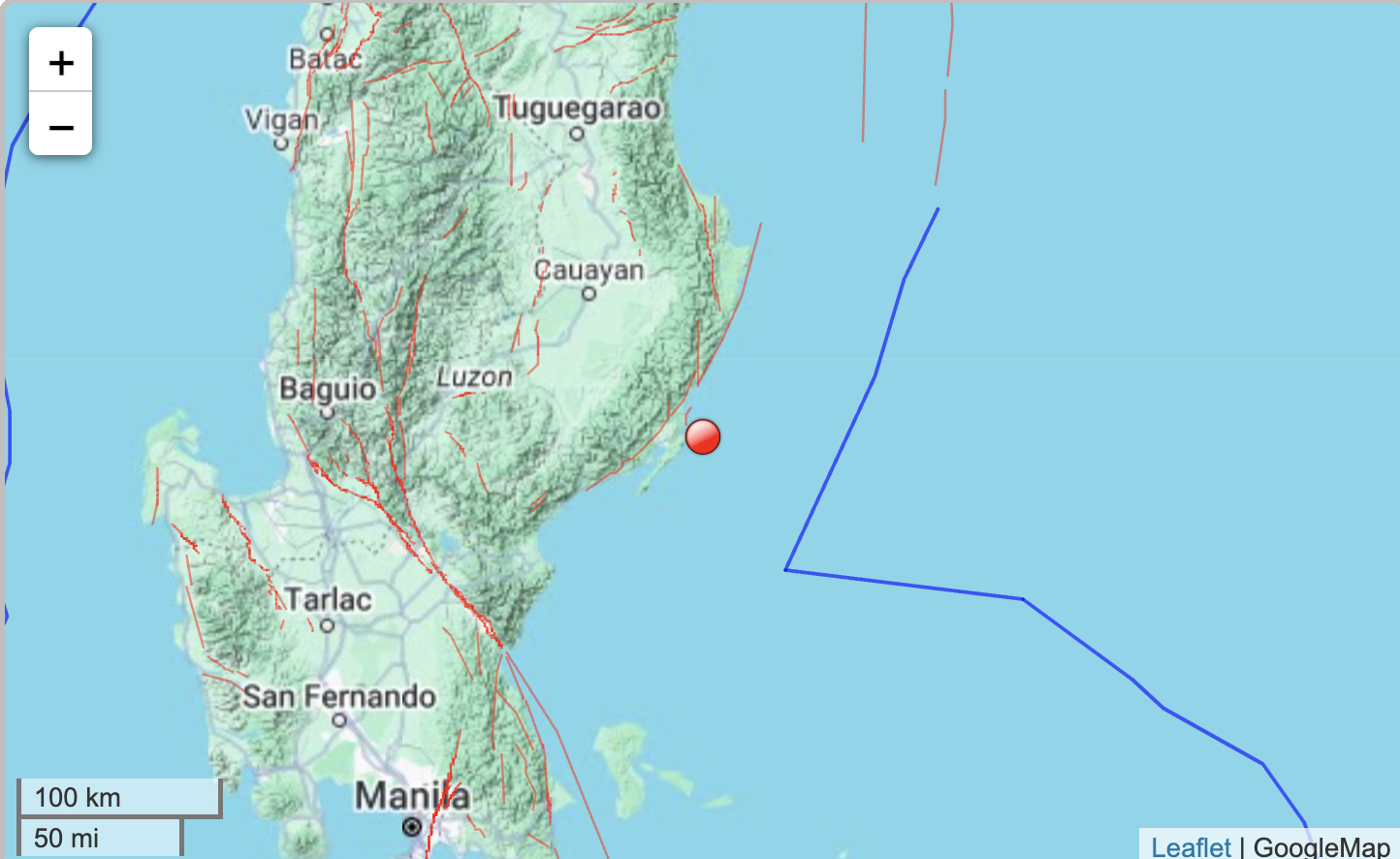 A magnitude 5.1 earthquake hit offshore Dilasag, Aurora on Tuesday morning, according to PHIVOLCS.