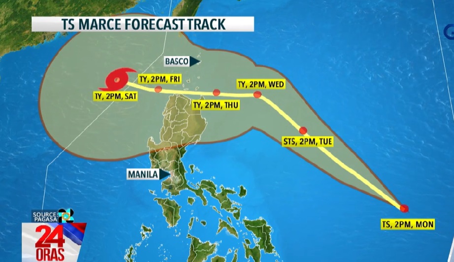 PAGASA: Bagyong 'Marce,' lumakas; ilang lugar sa Luzon, isinailalim sa Signal No. 1 thumbnail