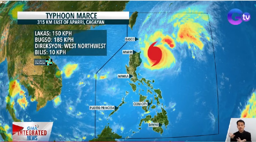 Bagyong 'Marce,' lumakas pa; Signal No. 3, itinaas sa Sta. Ana, Cagayan thumbnail