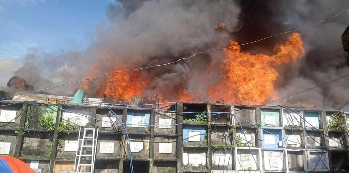 Fire temporarily shuts down QC’s Bagbag Cemetery on Undas