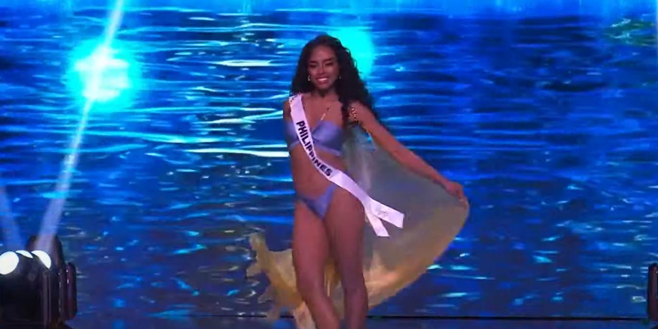 Chelsea Manalo dazzles in blue swimsuit in Miss Universe preliminary competition