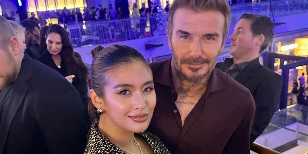 Gabbi Garcia meets David Beckham at fashion event in Singapore