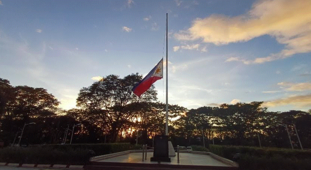 Pope Francis Marcos national period of mourning flags at half mast