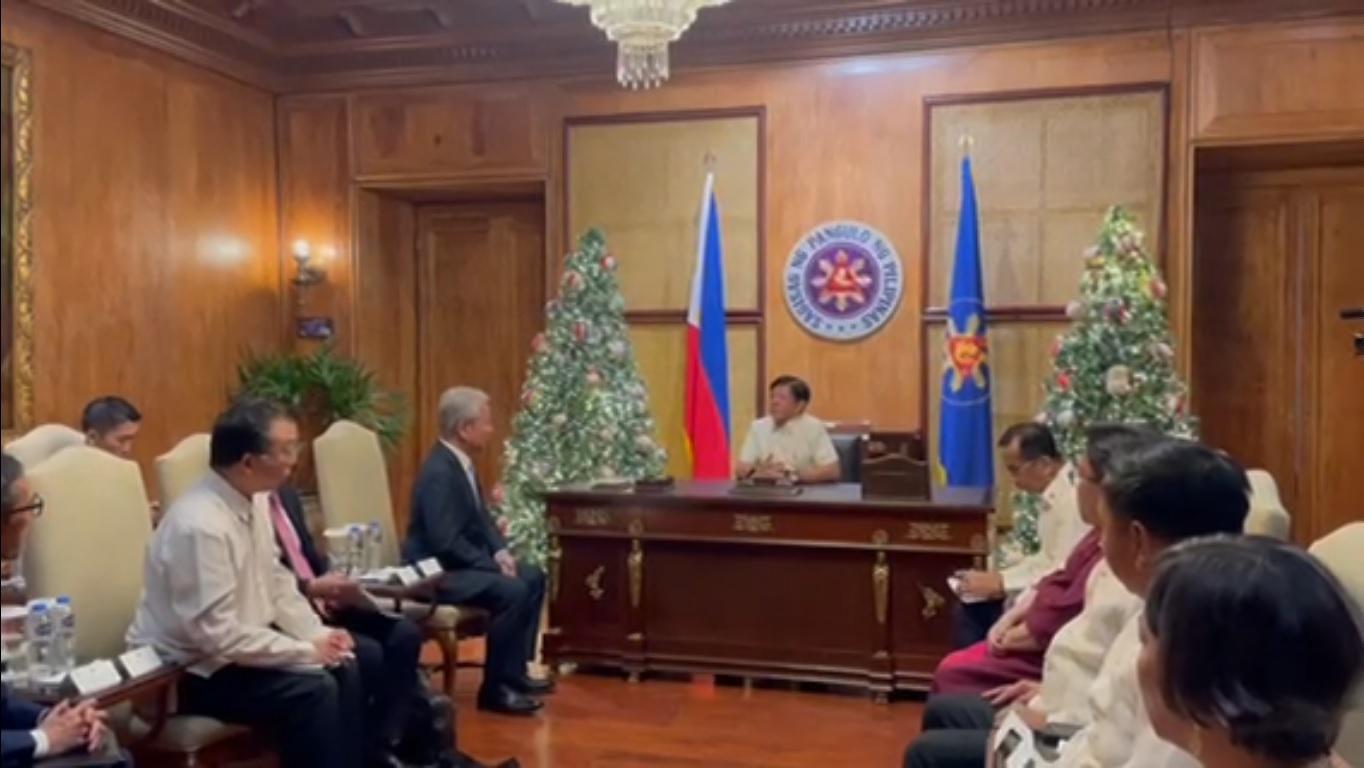 JICA president Tanaka pays courtesy call on Palace