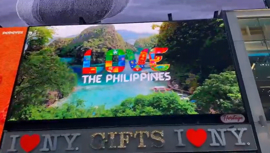 Love the Philippines' campaign is now featured on the Billboard to the World in Times Square