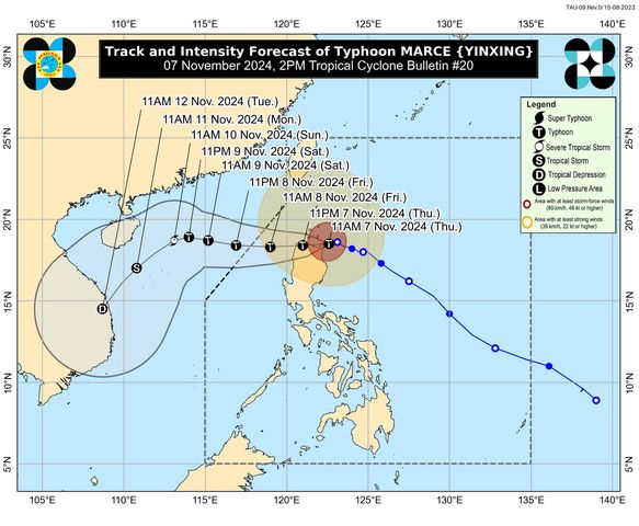 Signal No. 4 up over 3 areas as Marce now in Sta. Ana, Cagayan waters 