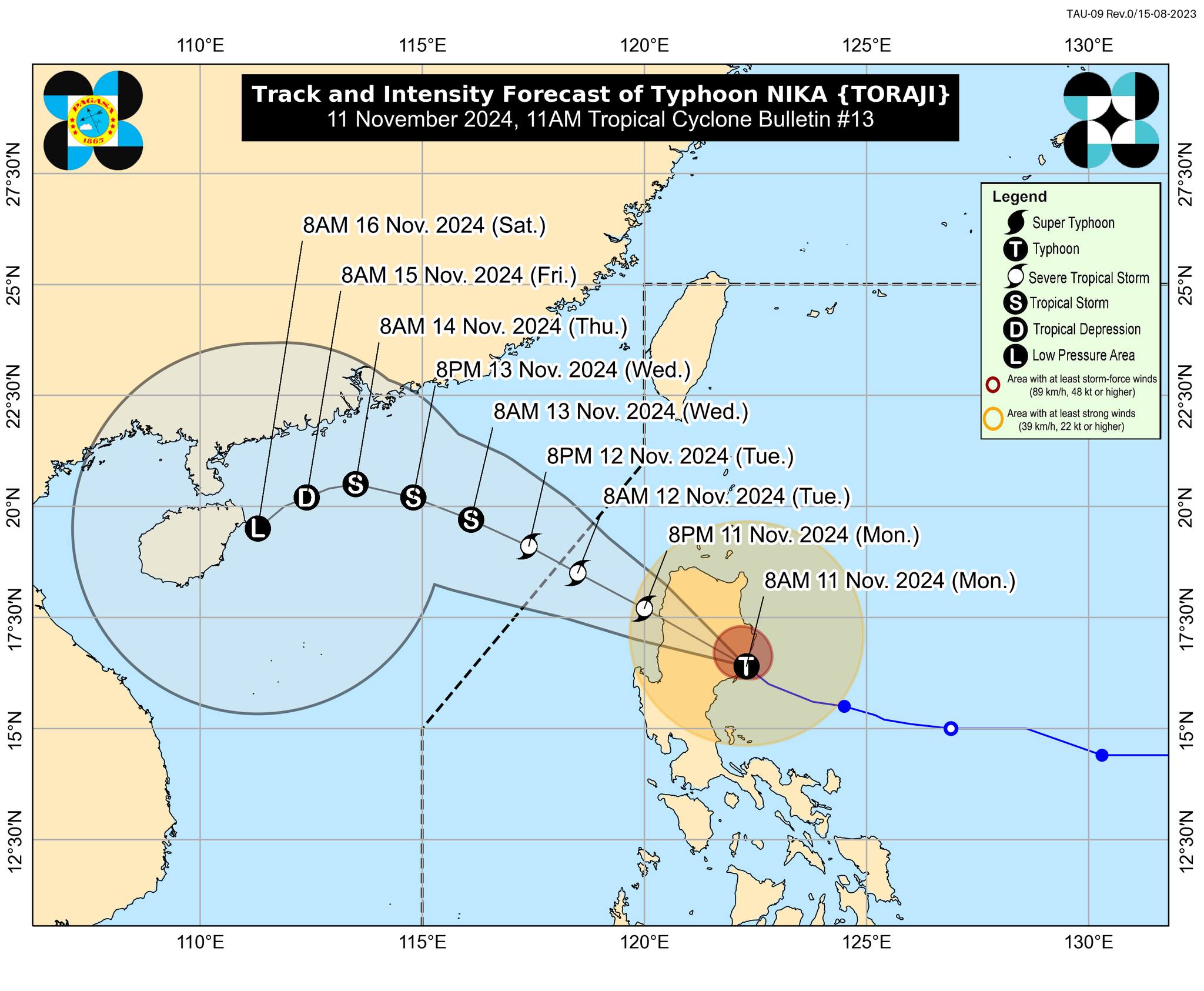 Nika traverses Northern Luzon, Signal No. 4 still up over 7 areas