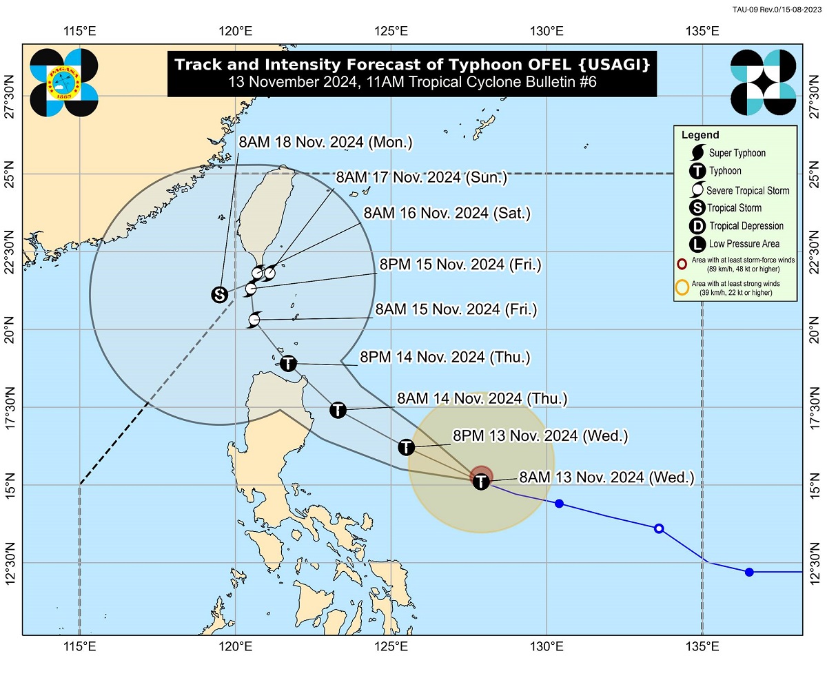 Signal No. 2 up over parts of Cagayan, Isabela as Ofel maintains strength 