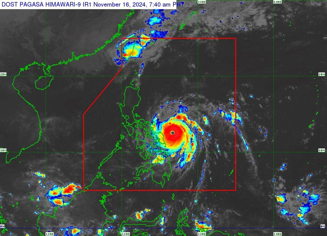 Typhoon Pepito (international name: Man-Yi), Nov. 16, 2024, 7:40AM