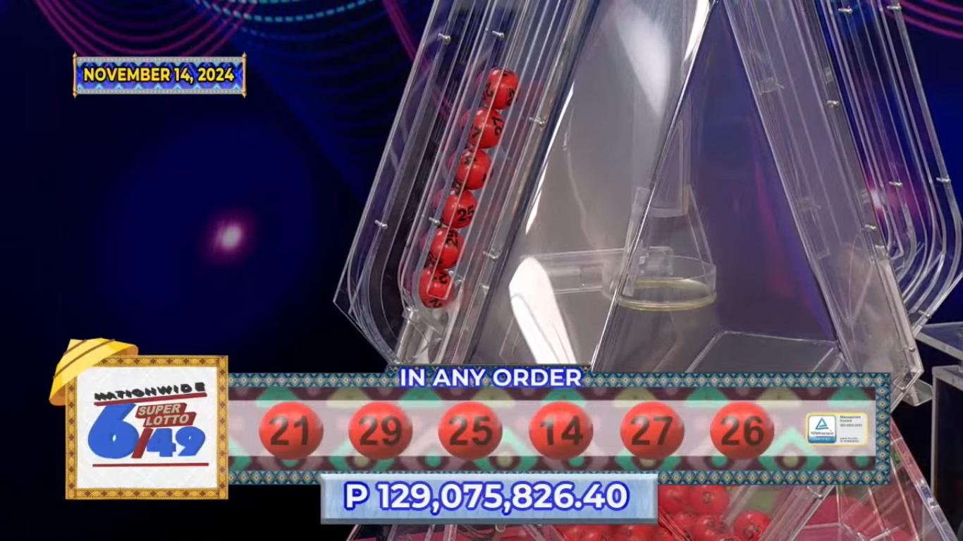 One winner for P129-million Superlotto 6/49 jackpot, 2 for P12.8-million Lotto 6/42 prize