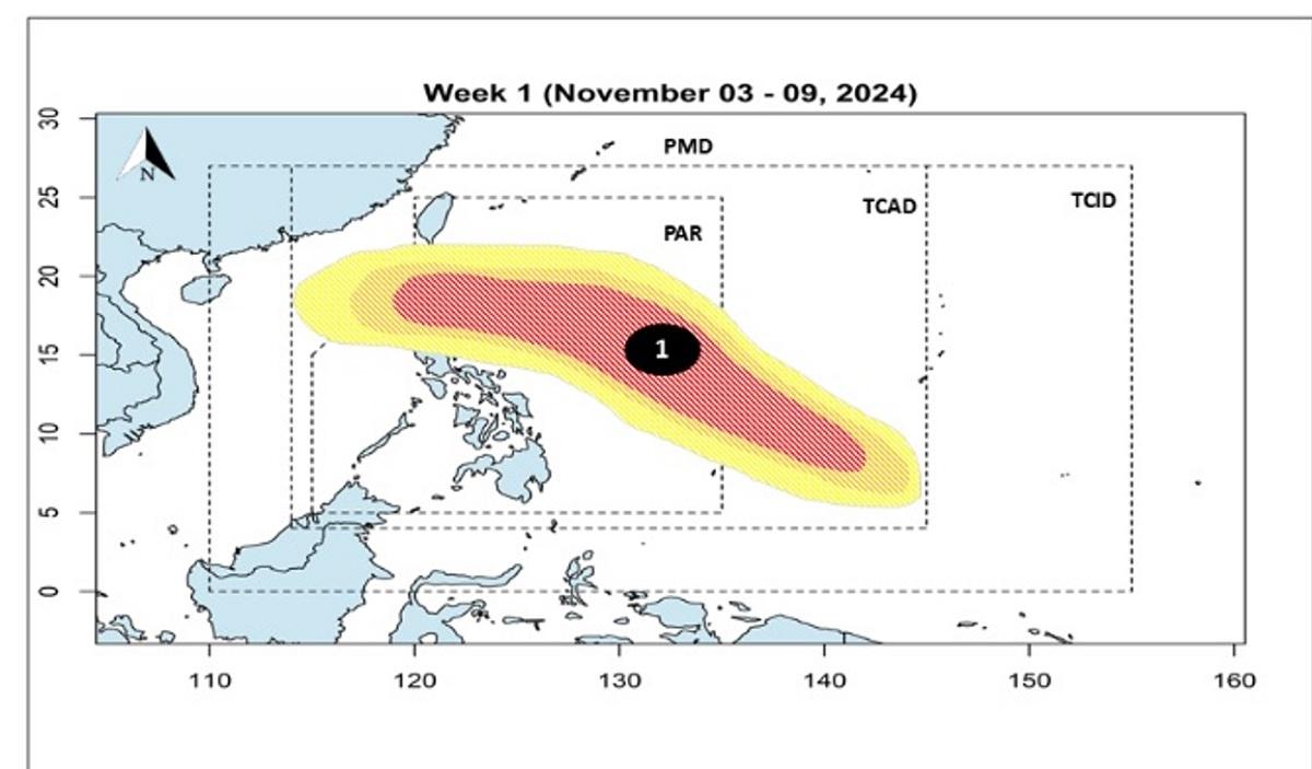 PAGASA: ‘High chance’ of tropical cyclone to be formed in 1st week of Nov.