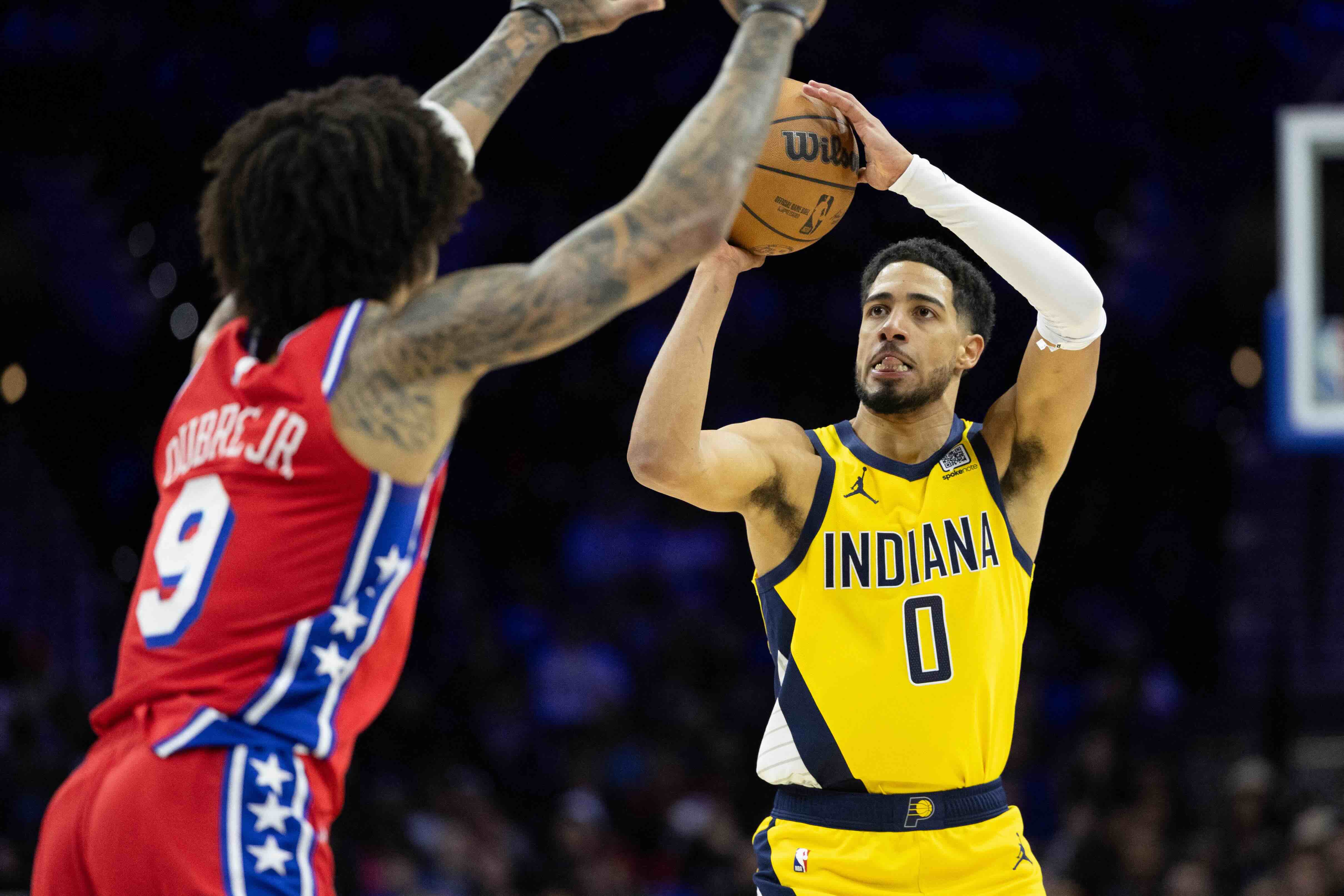 Tyrese Haliburton recorded 32 points to propel the Indiana Pacers to a 121-107 road victory over the Philadelphia 76ers on Friday.