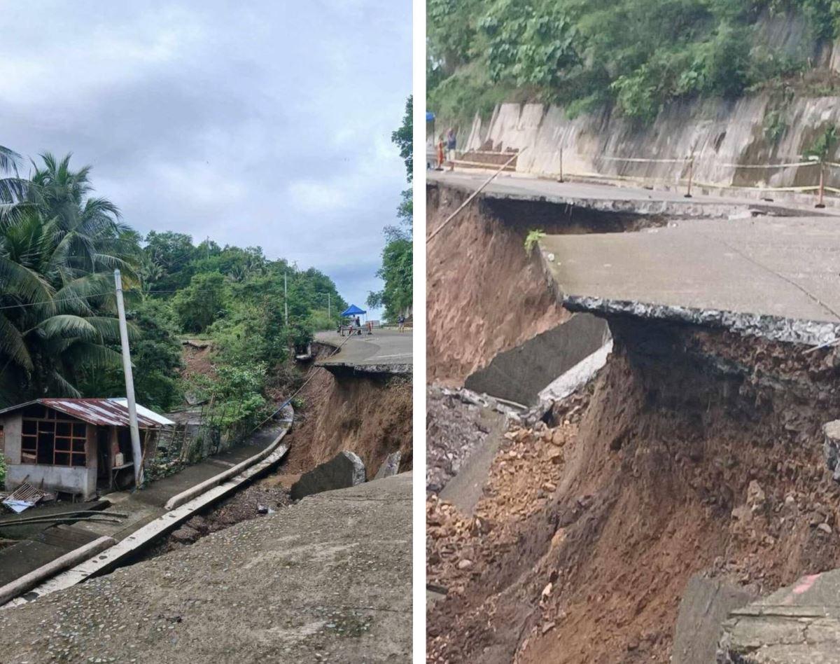 Landslide on Lopez-Hondagua Road in Lopez, Quezon