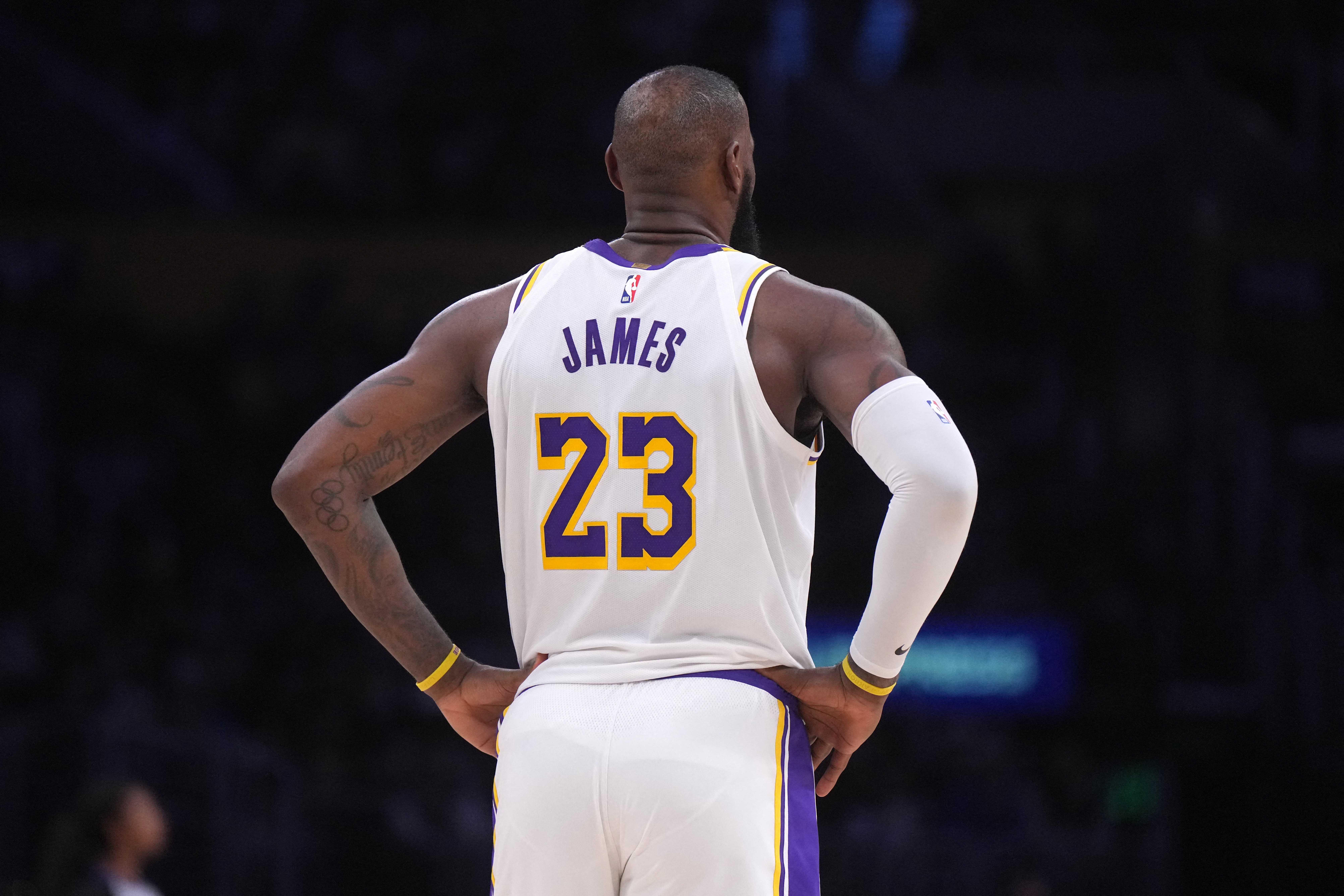 NBA: LeBron James of the Los Angeles Lakers