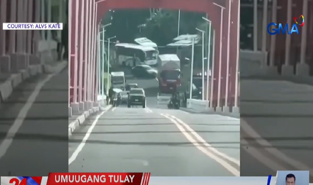 Tulay na nagdudugtong sa Biliran bridge, mistulang umaalon