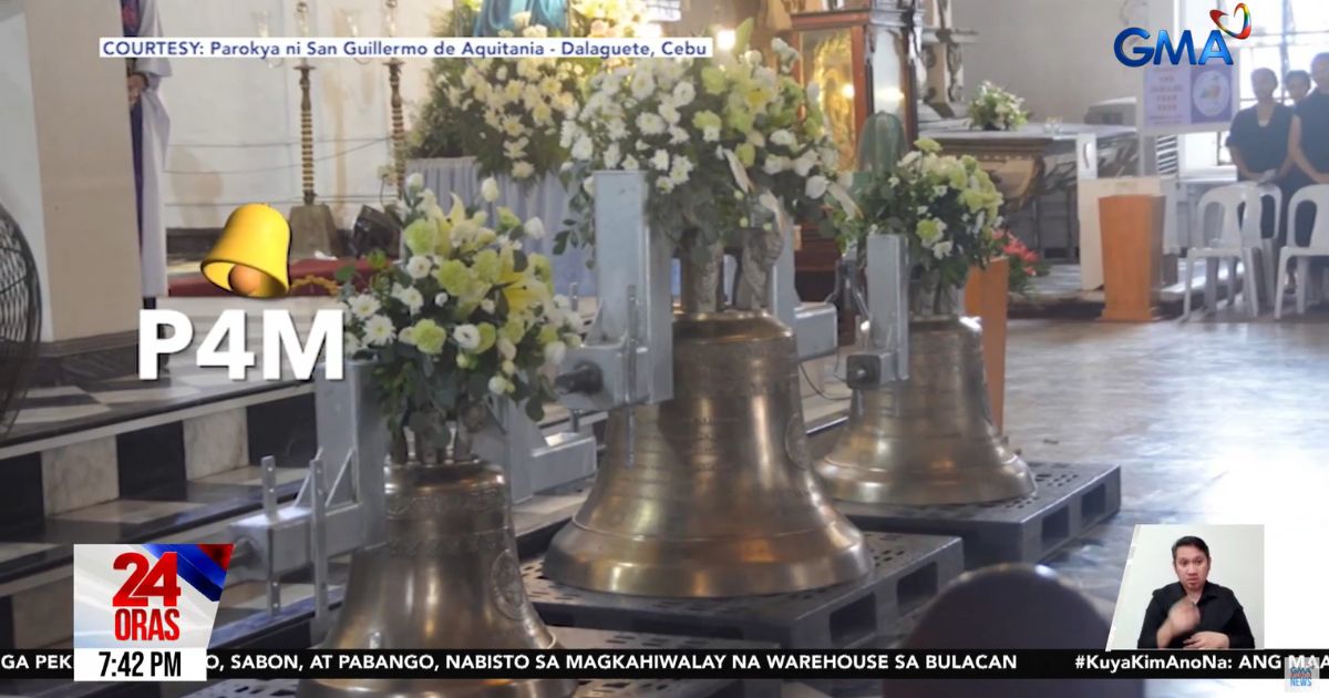 Dalaguete Church in Cebu receives 3 new bells worth over P4-M