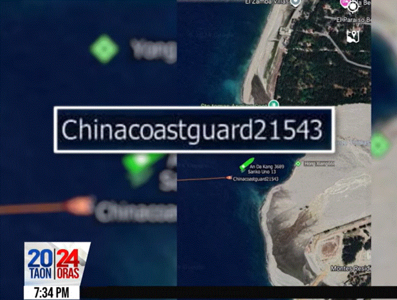 PCG alleges 'spoofing" after China Coast Guard vessel tracked in Zambales, but actually in HK 