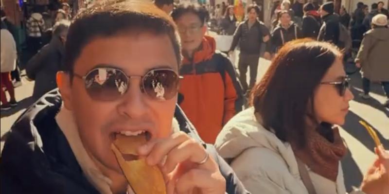 Matteo Guidicelli, Sarah Geronimo try food offerings in Japan's Tsukiji Market