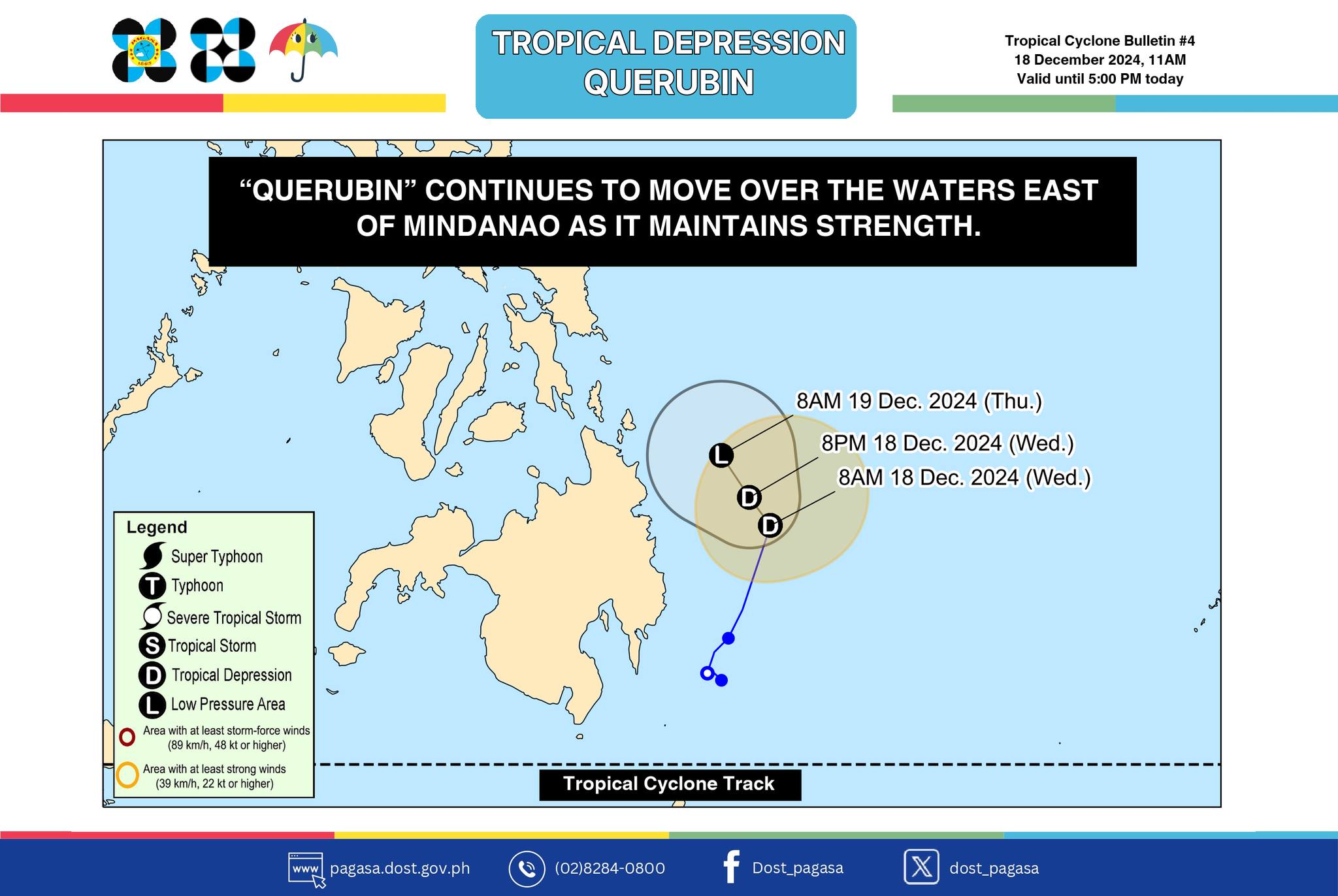 Signal No. 1 up in Surigao del Sur due to TD Querubin