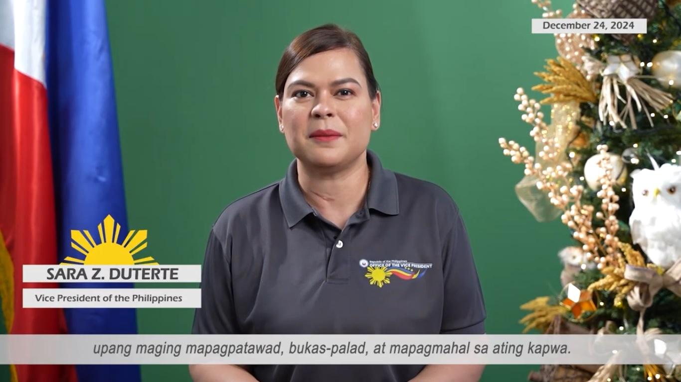 VP Sara Duterte emphasizes forgiveness in Christmas Day message