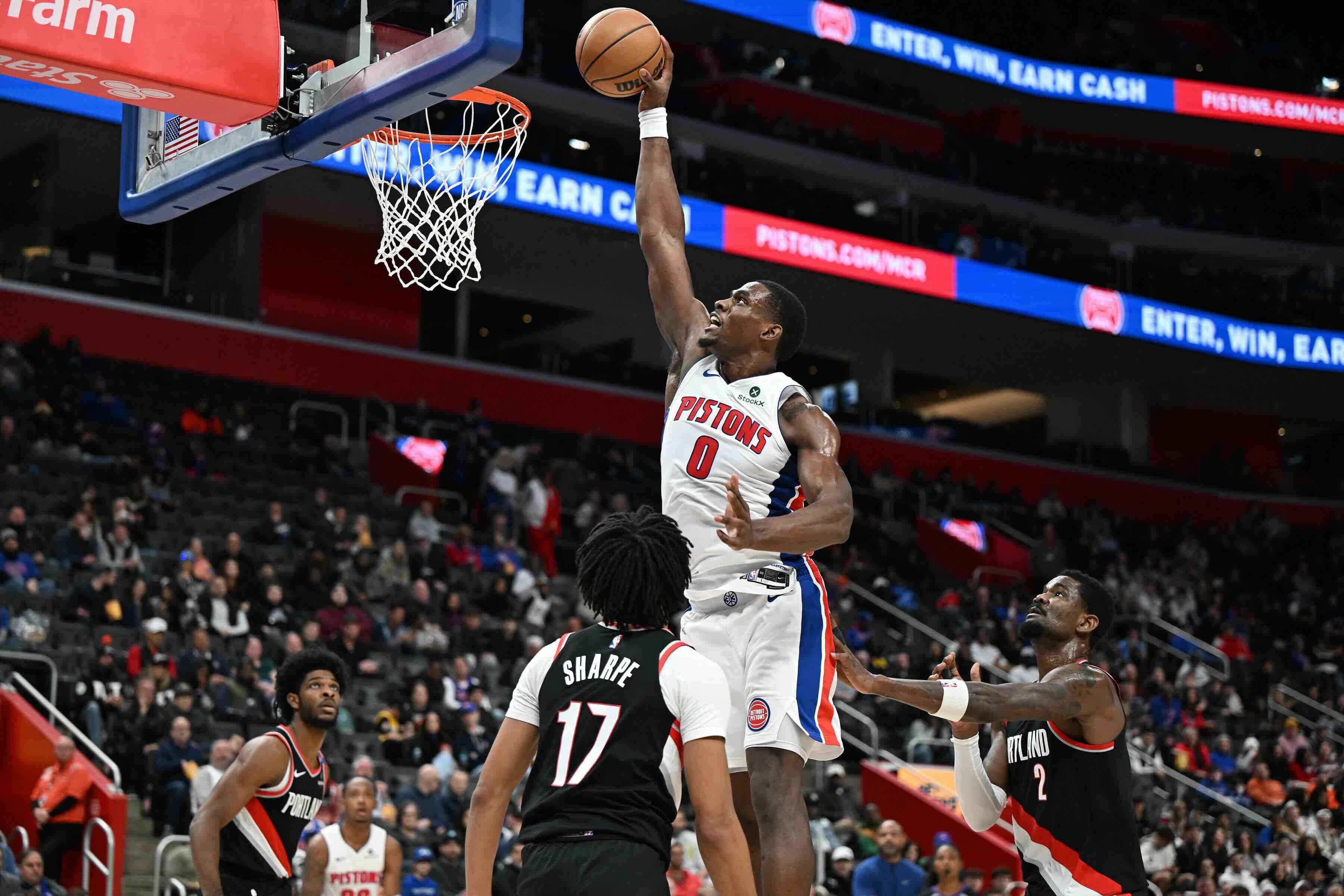 NBA: Pistons edge Blazers for fourth straight win