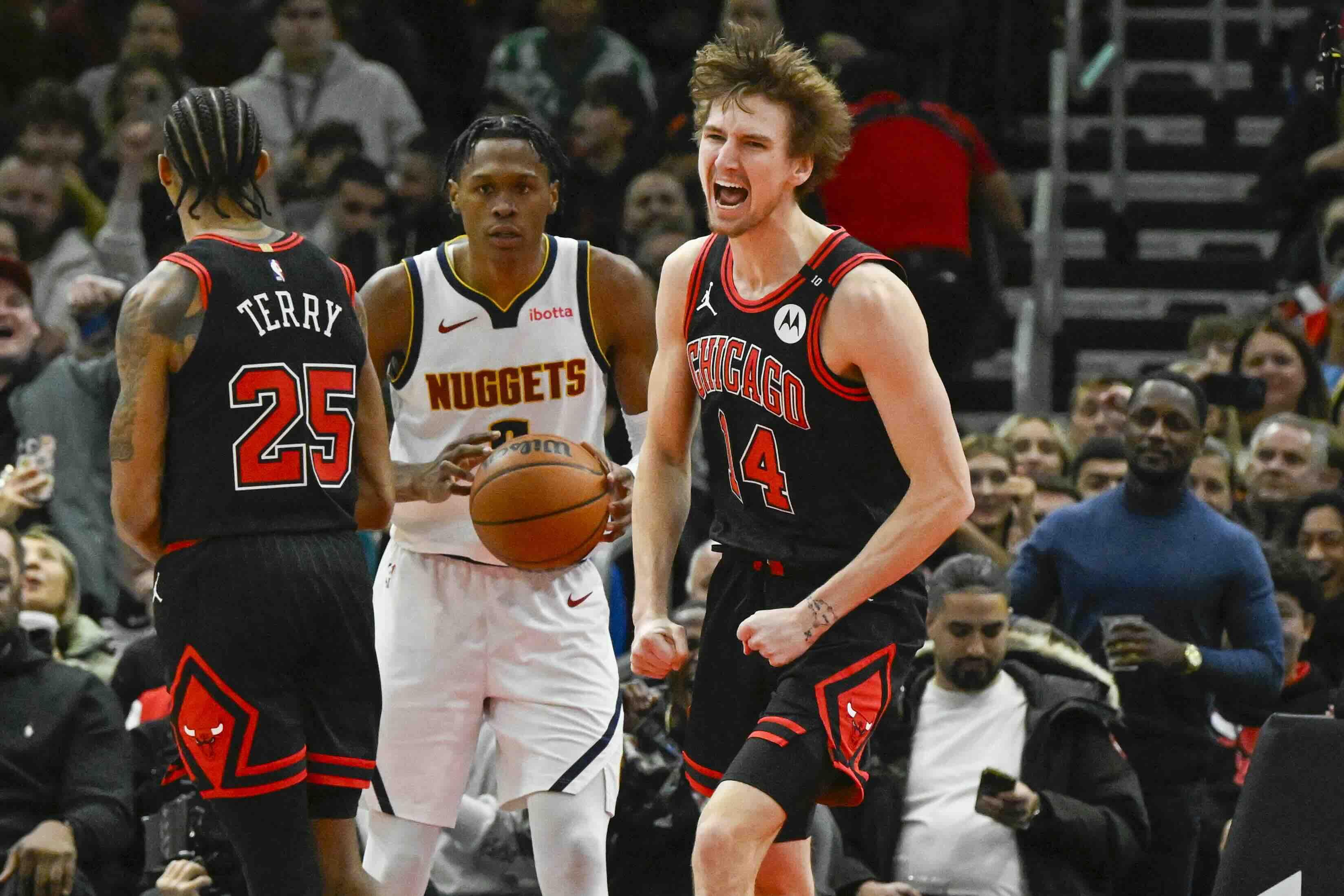 NBA: Bulls heat up from long range, shoot past Nuggets