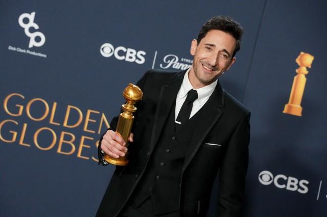 Adrien Brody. Photo: Golden Globes 2025