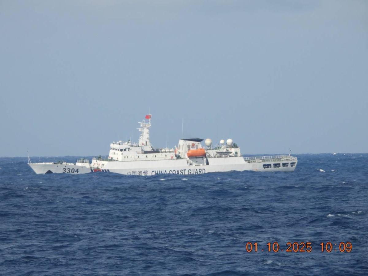 China Coast Guard vessel 3304 spotted 70-80 nautical miless off the coast of Zambales