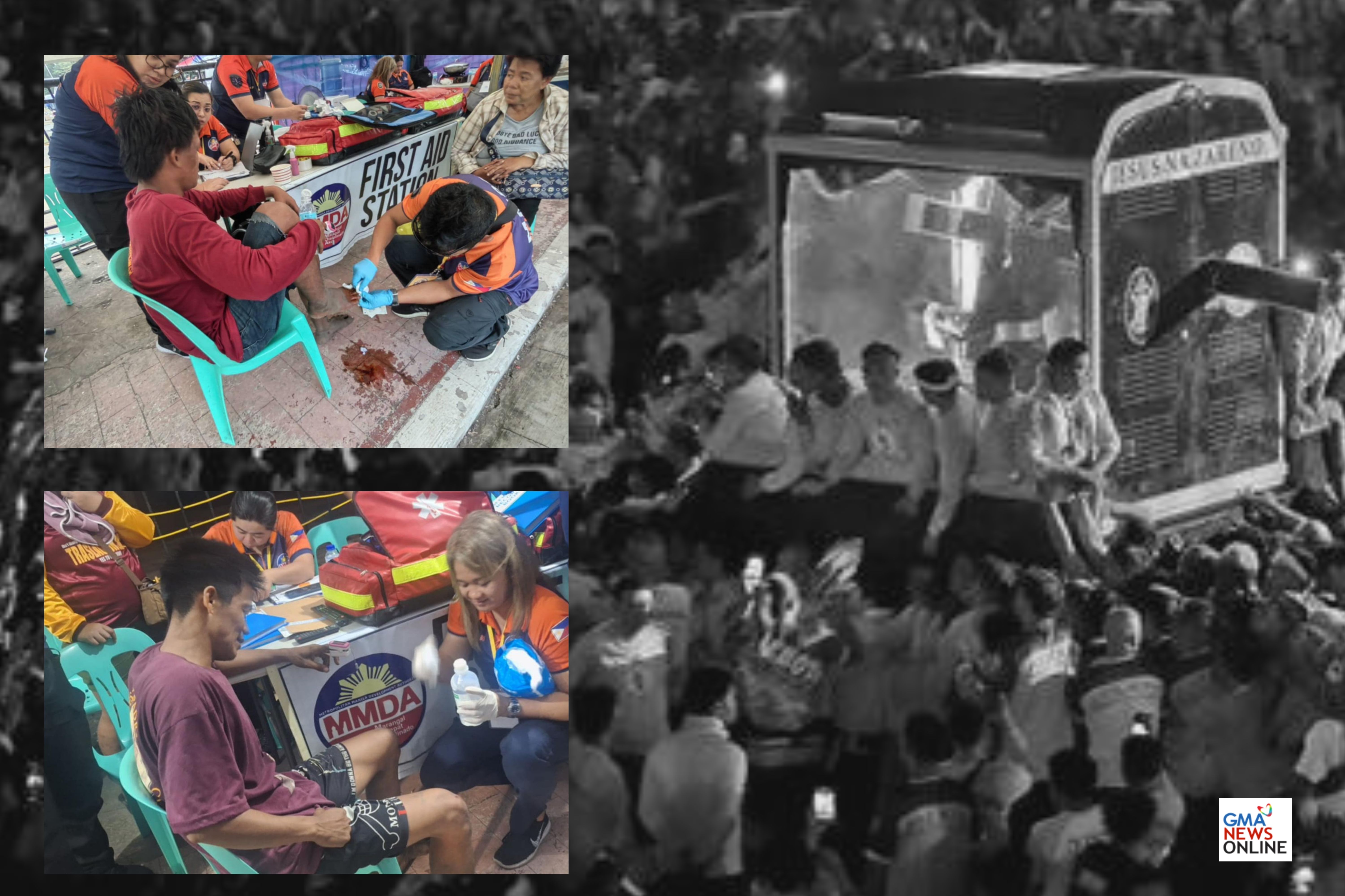 Several Nazareno devotees hurt while trying to climb andas