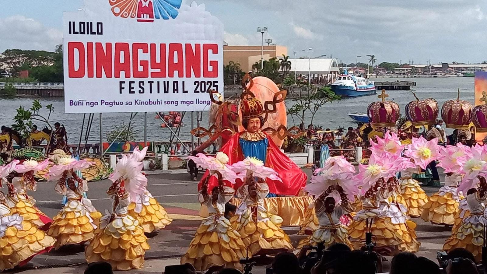 Various contingents perform during the Dinagyang 2025 in Iloilo City. 