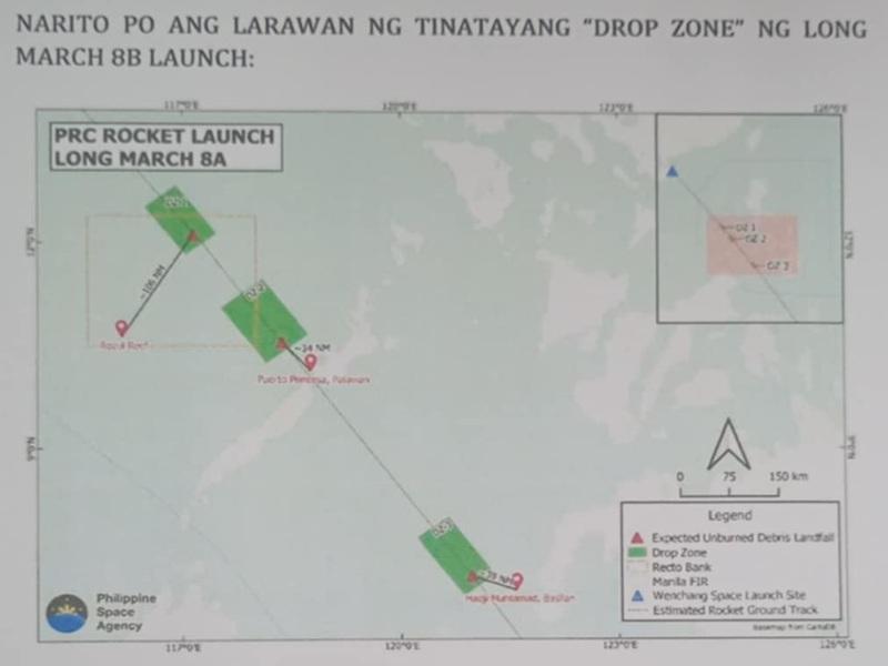 OCD: Palawan, Basilan on alert for China rocket debris