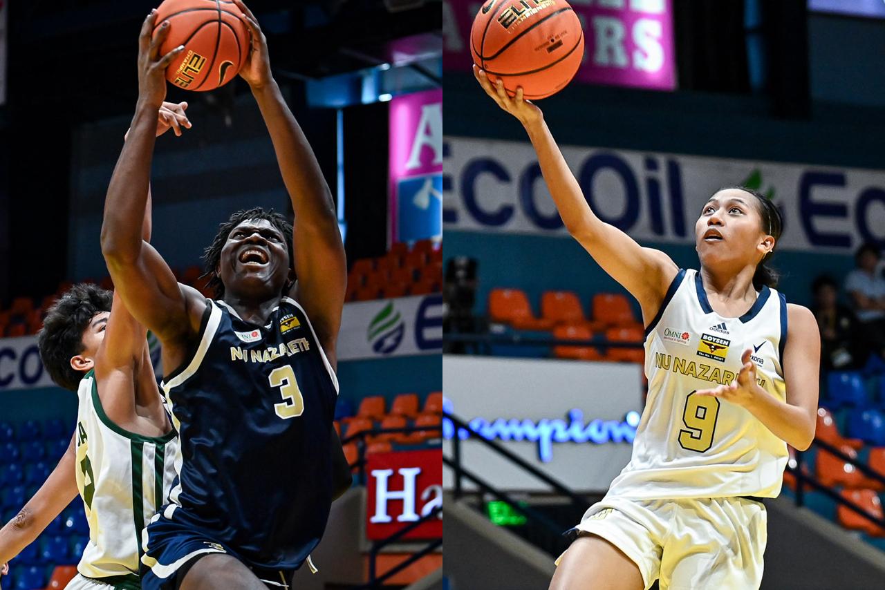 UAAP boys and girls: NUNS' Collins Akowe and Zaydhen Rosano