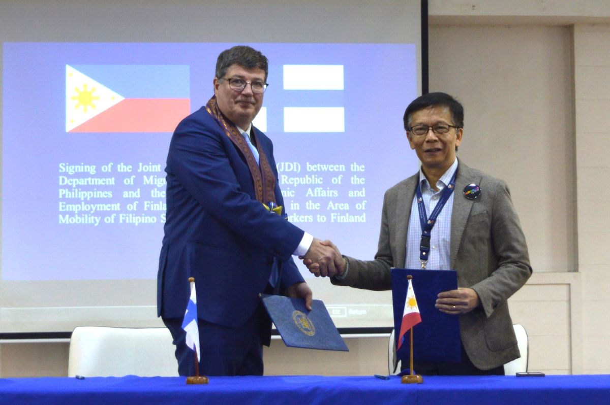 PH, Finland agree on safe labor mobility for Filipino workers