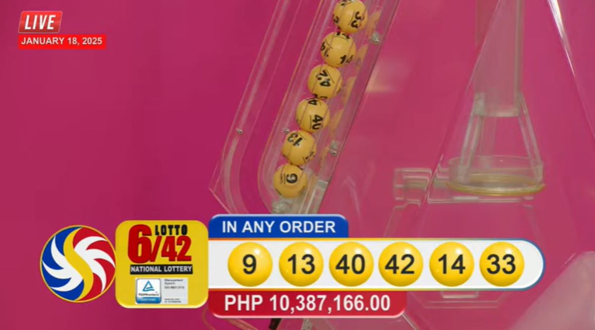 Lone bettor bags P10.3-M Lotto 6/42 jackpot