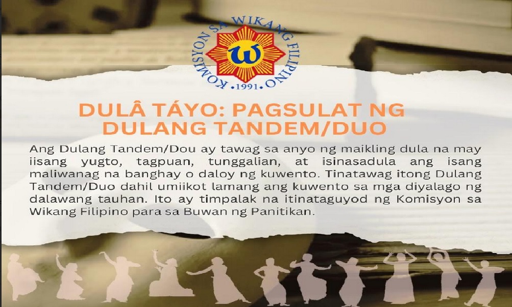 Paligsahan para sa 'Dula Tayo 2025: Pagsulat ng Dramatikong Monologo,' binuksan ng KWF
 thumbnail