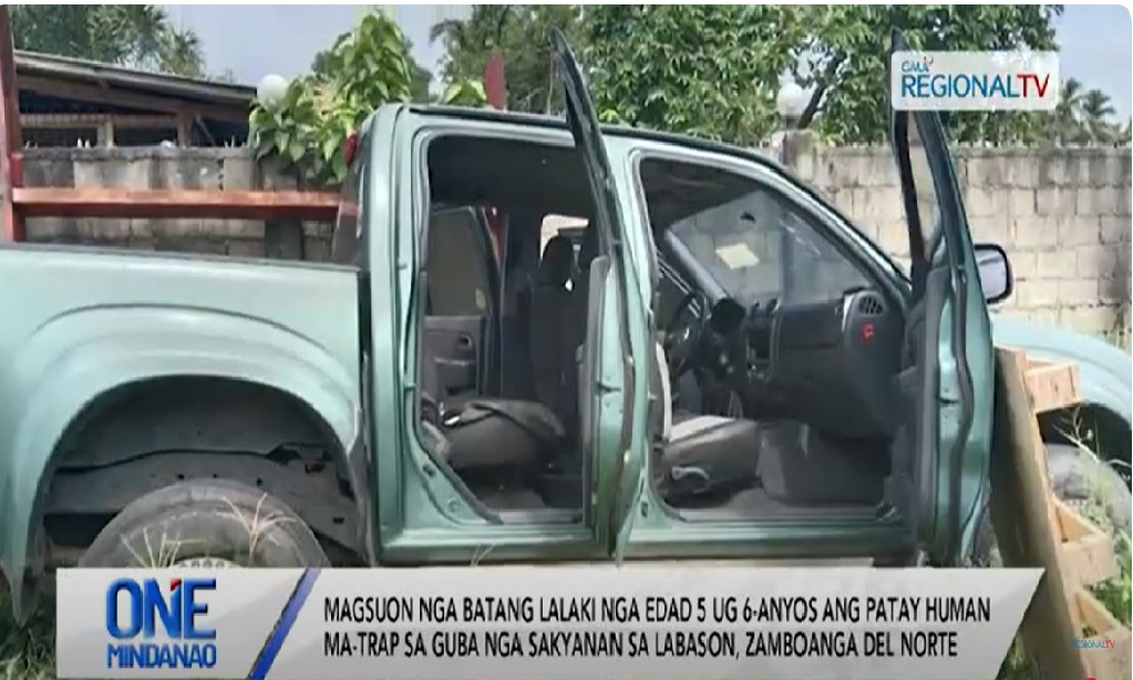 Batang magkapatid, nasawi matapos makulong sa loob ng sirang sasakyan sa Zamboanga Norte